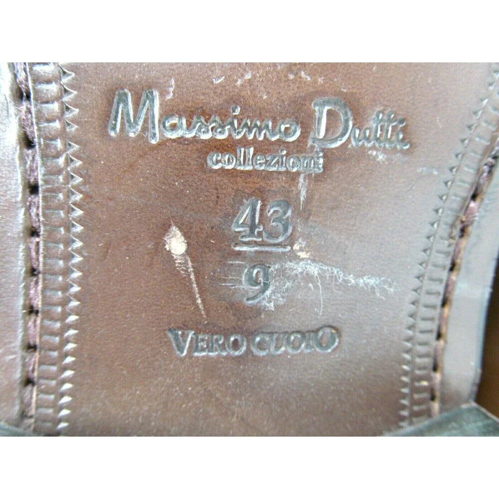 Massimo Dutti Brown Apron Toe Derby Shoes Size US 9 EUR 43